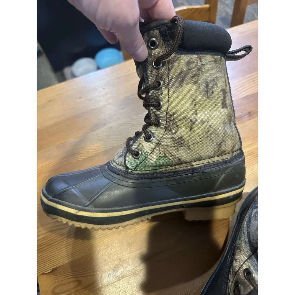 Timber Wolf  Thermolite Camo Boots Size 5 Hunting‎ Snow Waterproof Lace Up